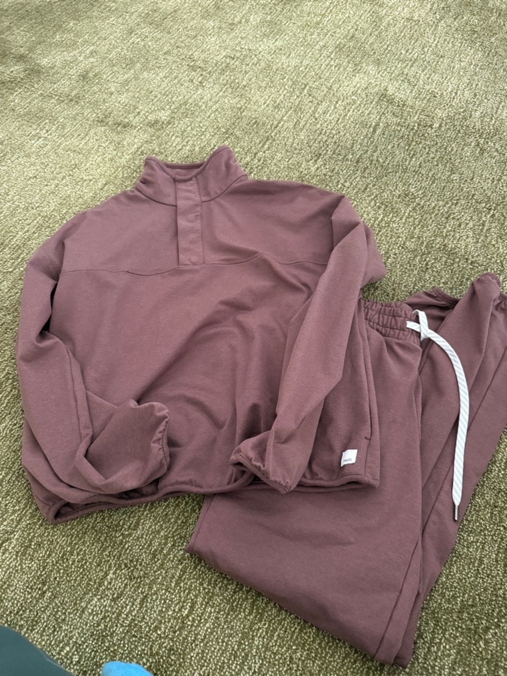 Vuori chocolate Half-Zip Pullover and Jogger Set